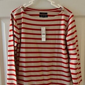 JCrew classic fit women’s long sleeve striped tee